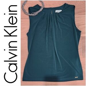 Forest Green Stretch Knit Shell